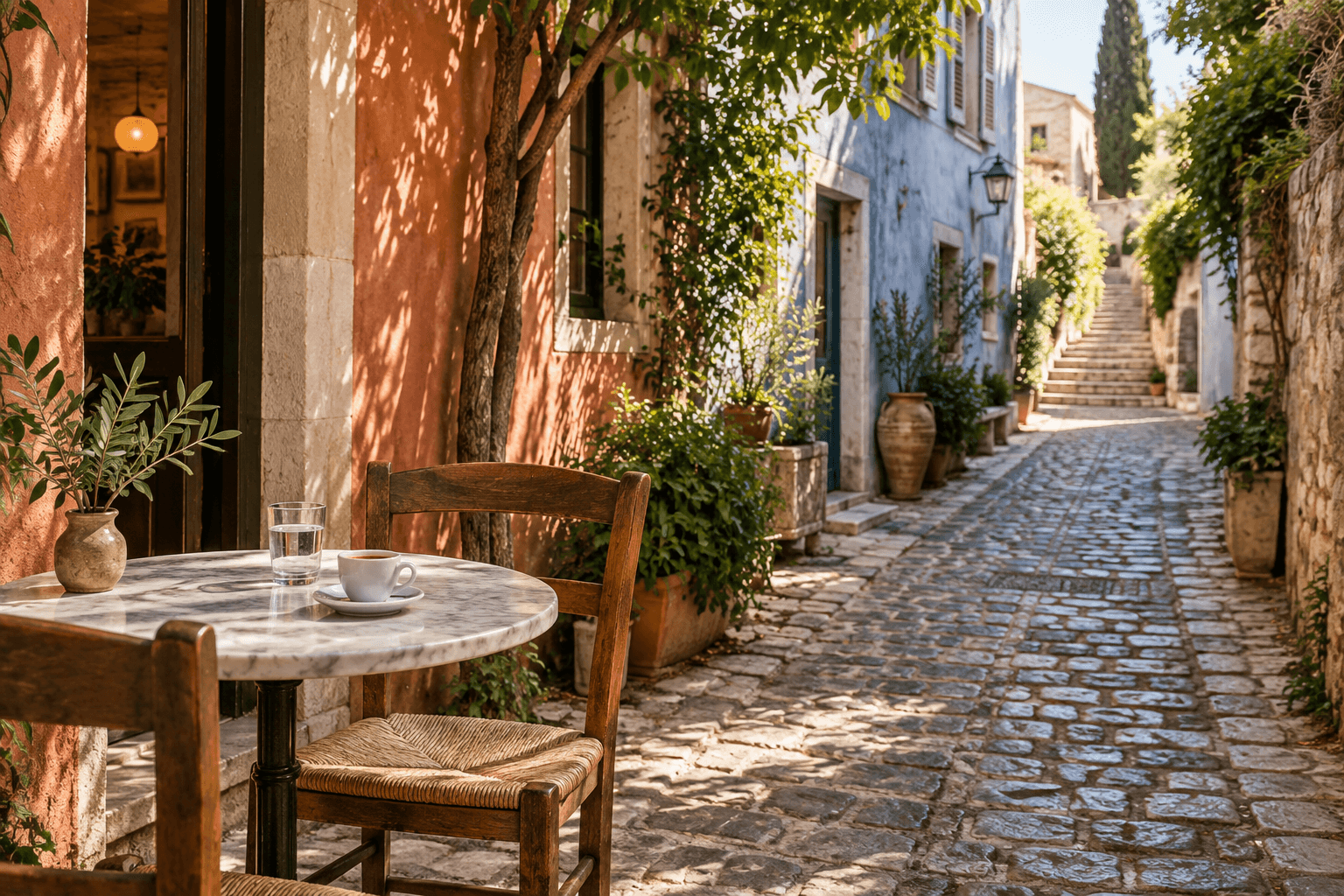 An illustrative neighborhood cafe